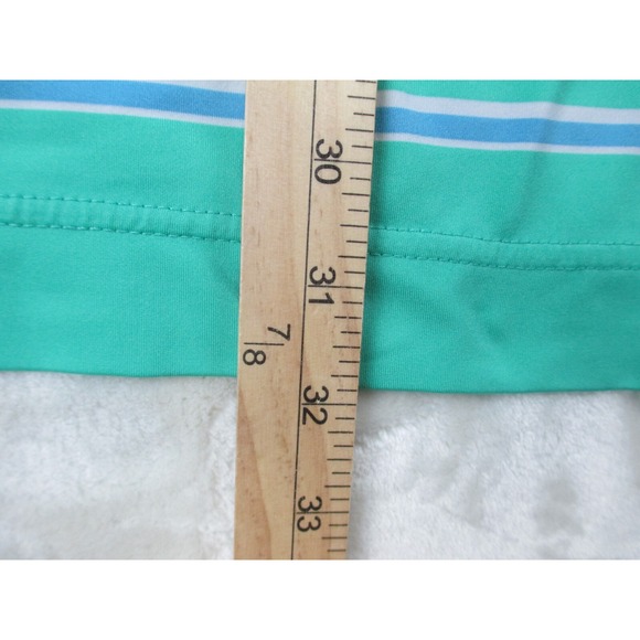 FootJoy Polo‎ Shirt Mens Extra Large Green Striped Performance Lightweight Golf* - Picture 13 of 14